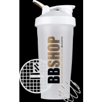 BBSHOP шейкер бело позолоченный с сеточкой и венчиком (600мл)